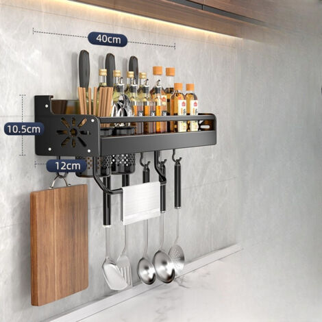 Étagère à épices Murale En Acrylique Transparent Avec Extrémités