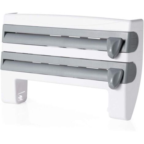 Porte-papier toilette mural 4 en 1 , gris (1/5)