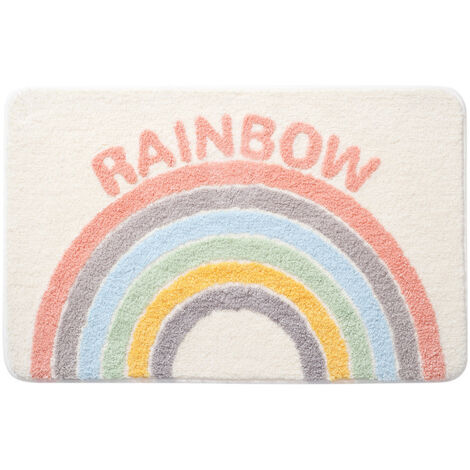 Tapis de bain arc-en-ciel, décoratif et antidérapant — (1/5)