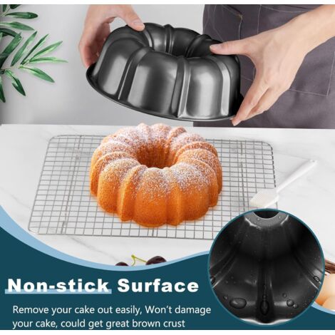 Moule à Gâteau Rond Silicone Antiadhésif Yesaler - Forme Tournesol 8 Pouces - Rose Réutilisable