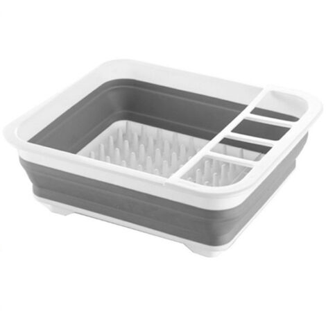 Égouttoir pliable gris pour comptoir, organisateur sous évier – (1/5)