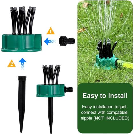 Arroseur De Jardin 360° Réglable 2025 – Arrosage Multi-Fonctions Pour Pelouse, Plantes, Jeux D'enfants Et Refroidissement Des Animaux | Rotation Durable Avec Portée Personnalisable (2