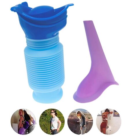 Toilettes portables d'urgence 750 ml, urinoir de camping unisexe réutilisable (1/5)