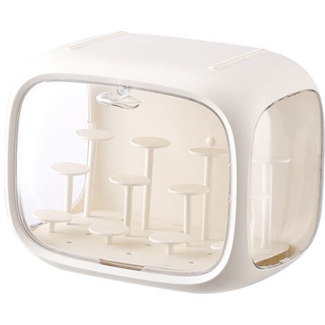 Étagère de rangement opaque en forme de boîte, beige (1/4)