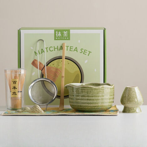 Coffret matcha vert japonais 7 pièces – Accessoires de cérémonie japonaise (1/5)