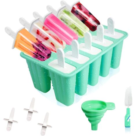 Moule à glace, 10 cavités, moule en silicone sans BPA, vert (1/5)