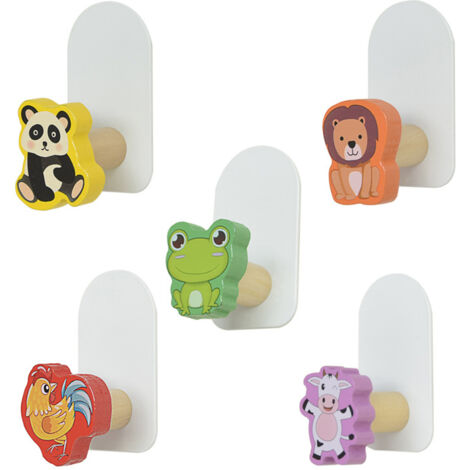 Lot de 5 crochets adhésifs pour animaux, sans perçage, installation facile (1/5)