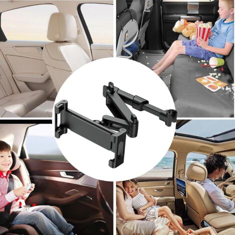 Support Tablette Pour Appuie-tête De Voiture - Ajustable 6-27 Cm, Rotation 360°, Stable, Pour Sièges Arrière - 12