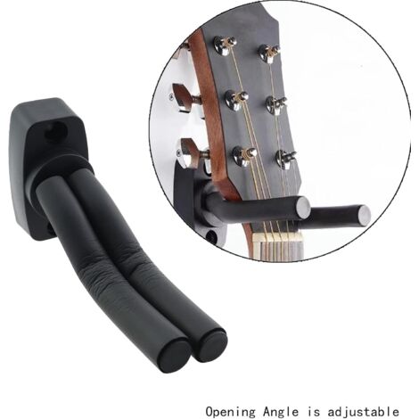 Support Universel Pour Guitare TIGER Avec Sangle Et Médiators - Kit Complet Noir