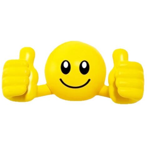 Support de téléphone portable créatif jaune smiley en plastique (1/5)