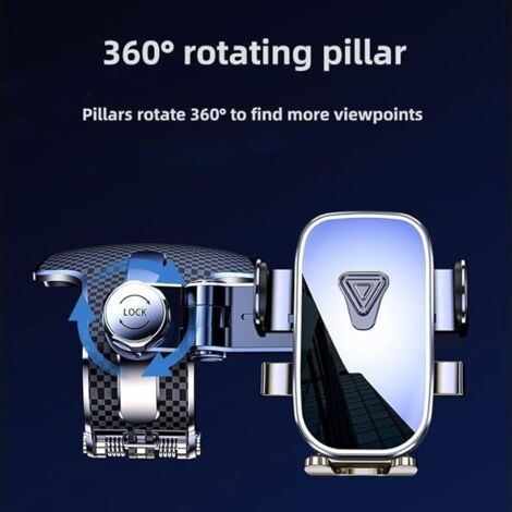 Support Magnétique Pour Téléphone Voiture - Ventouse Puissante - 24 Aimants N55 - Rotation 360°