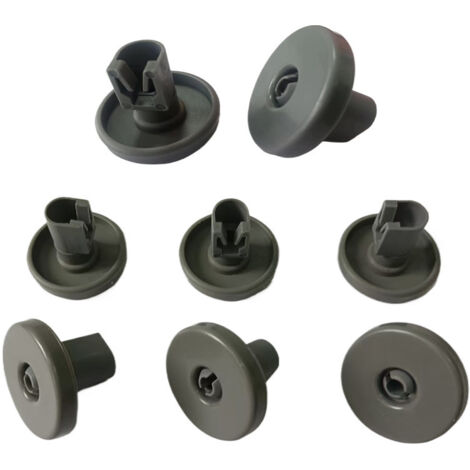 Lot de 8 roulettes pour lave-vaisselle, résistantes à la chaleur, gris clair (1/5)