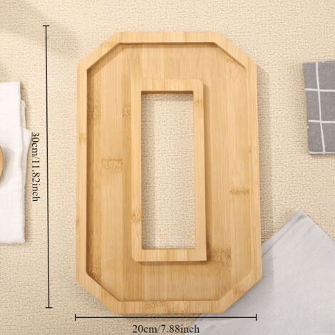 Plateau numéroté en bois naturel avec compartiments, décoration intérieure (1/5)