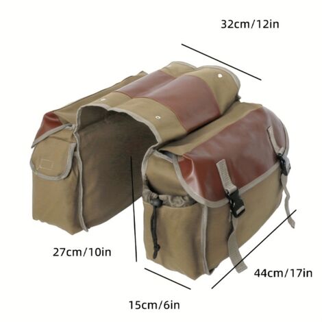 Sacoche Vélo Double Dunlop 31L, Imperméable, Légère, Pour Porte-bagages, 370x300x140 Mm