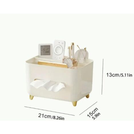 Boîte à Mouchoirs Ronde Pour Voiture | Cylindre En Pâte De Bois | 2 Couches | Noir Ou Blanc | Pour Porte-gobelet