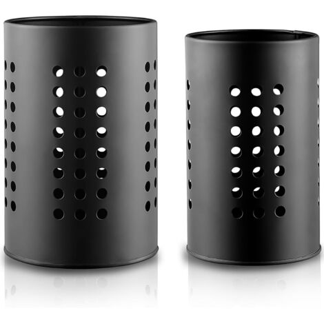 Égouttoir de comptoir multifonctionnel en acier inoxydable, 2 pièces, noir (1/5)