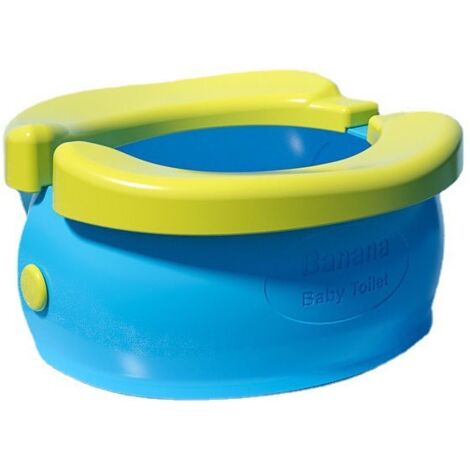 Pot de voyage pour tout-petits, toilettes pliables en forme de banane, bleu