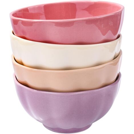 Ensemble de 4 bols à riz en céramique, 12 cm (4,72 pouces) (1/5)