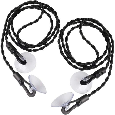 2 pièces de corde à linge de voyage avec ventouse rétractable portable-Ensoleillé (1/3)