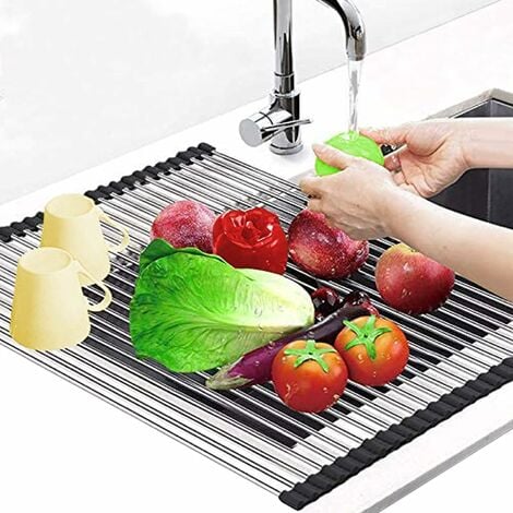 D L D Passoire pliable-passoire en silicone-résistant à la chaleur pliable  égouttoir de cuisine pour pâtes et légumes-va au lave-vaisselle :  : Cuisine et Maison