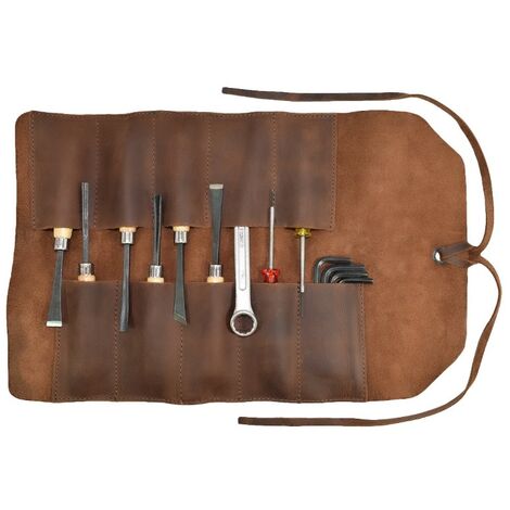 Kit Outils Travail Du Cuir 51 Pièces - Poinçons, Aiguilles, Matrices, Marteau, Sac Portatif, Pour Sculpture, Couture