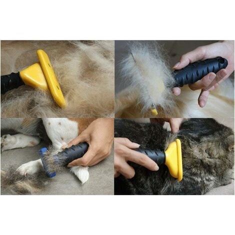Peigne anti-étouffement pour animaux de compagnie, brosse pour chevaux, chats, chiens de taille moyenne et grande avec poils courts à longs-Ensoleillé