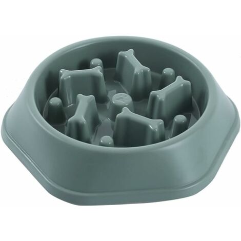 Insert En Silicone Pour Gamelle Chien - Mangeoire Lente Anti-Glouton - Ventouse Forte - Gris - 2