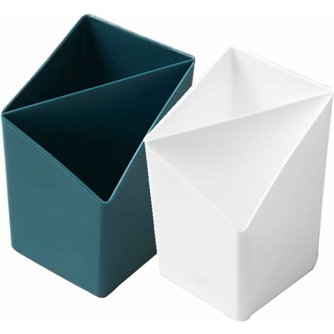 2PCS Porte-Crayon De Rangement pour Pinceau De Maquillage, Boîte De Rangement pour Brosse De Coiffeuse, pour Seau De Rangement De Bureau, Crayon À Sourcils, Porte-Pinceau De Beauté,B-Ensoleillé (1/5)