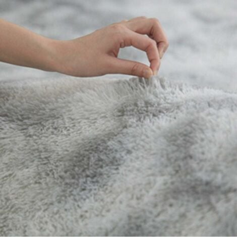 Tapis Chambre Tapis Modernes de Salon Soft Tapis à Poils Longs Moelleux Tapis Extra Doux et Confortable Tapis Antidérapant Intérieur Moelleux épais pour Salon (Gris Blanc, 160200cm)-Ensoleillé