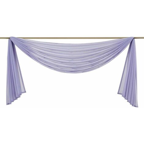 Lot de 1 rideau transversal en voile transparent pour chambre à coucher salon mariage, lilas, 140300cm-Ensoleillé (1/5)