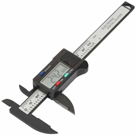 Pied à Coulisse Numérique Électronique, 100 Mm avec Grand Écran à Cristaux Liquides (Sans Batterie), Electronique Pieds a Coulisse Pour Mesure de Profondeur Externe Interne-Ensoleillé (1/5)