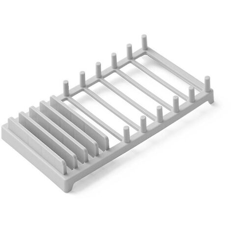 10 Fentes Assiette Plat Séchoir Rack Pot Couvercle Stockage Drain Étagère Plastique Pan Cover Drainer Stand Spoon Holder (1/5)