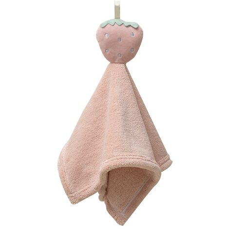Serviette à main Fruit Dessin animé En forme de corail Polaire Serviette à main, Meubles, Serviette suspendue Petite absorption d’ea (1/5)