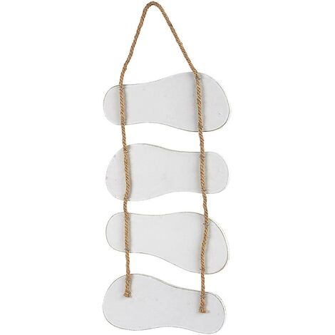 Tongs de plage nautique Décoration murale  Pantoufles en bois Décoration suspendue, mur et porte Marine Décoration de la mais