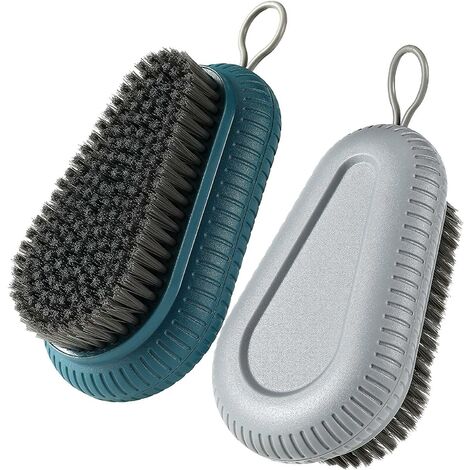 2 pièces Brosses à récurer Multi-usage Heavy Duty Scrub Brush Soft Scrubbing Brush Set pour lessive Vêtements Chaussures, Salle de (1/5)