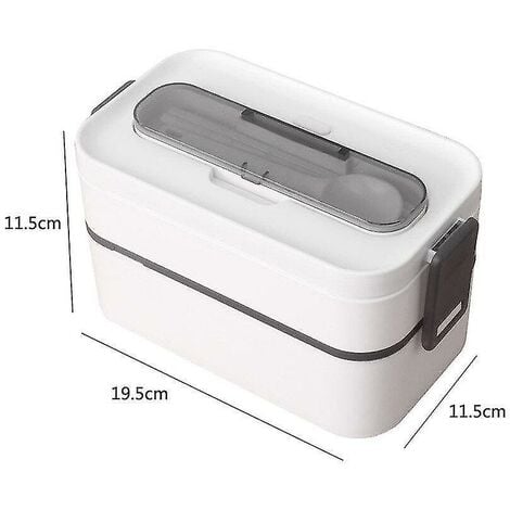 1600ml Healthy Material 2-Layer Lunch Box Four à micro-ondes Bento