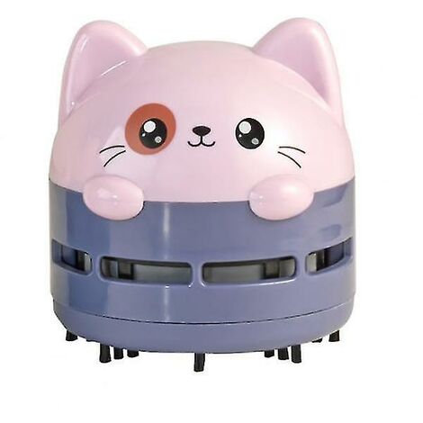 Mini Cartoon Animal Pattern Rechargeable Sans Fil Voiture Aspirateur De Bureau Aspirateur (Violet) (1/4)