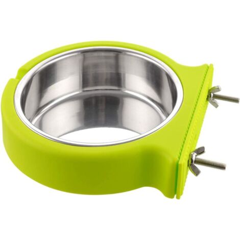 Caisse Chien Bol Amovible en Acier Inoxydable Gamelle à Suspendre pour Animal Domestique Cage Petit Bol d'eau Feeder Nourriture pour Chiens Chats Lapins Birdsgreen Pet Supplies(Grand vert) (1/5)