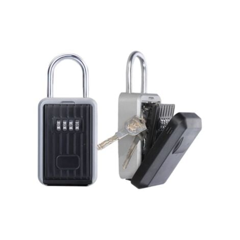Boîte à clés de sécurité murale Boîte à clés avec code numérique à 4  chiffres, boîte de verrouillage extra large Clé extérieure