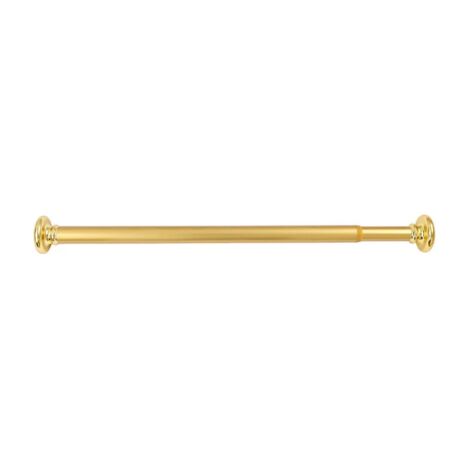 Ensoleille – Barre pour rideau de douche rétractable 55-90 cm – Aluminium doré – Installation sans outil – Résistante à la rouille et à la corrosion (1/4)