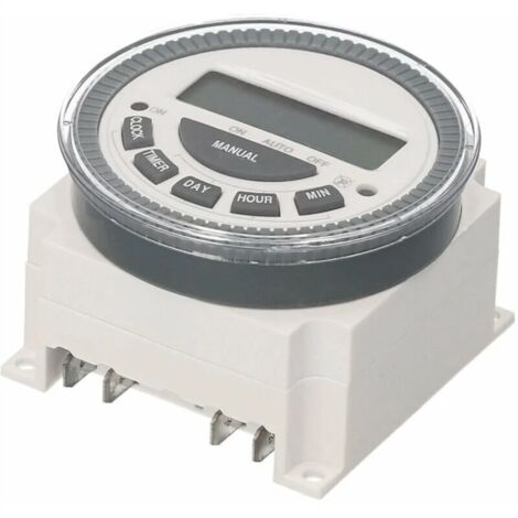 Programmateur Numérique 4 Pôles 7 Jours - 40A, 120VAC - Pour éclairage, Chauffage, Etc.