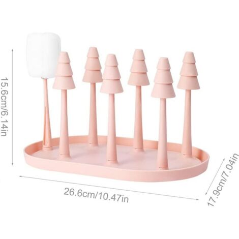 Égouttoir à Biberons - 32x20x18 Cm - Plastique - Pour Séchage Biberons, Tétines, Accessoires Bébé