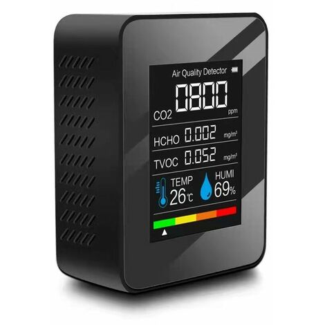 Mini détecteur de CO2 portable - Capteur de Co2 domestique - Appareils de  mesure de la qualité de l'air intérieur - Mesure et compteur de dioxyde de  carbone - Hygromètre avec humidité