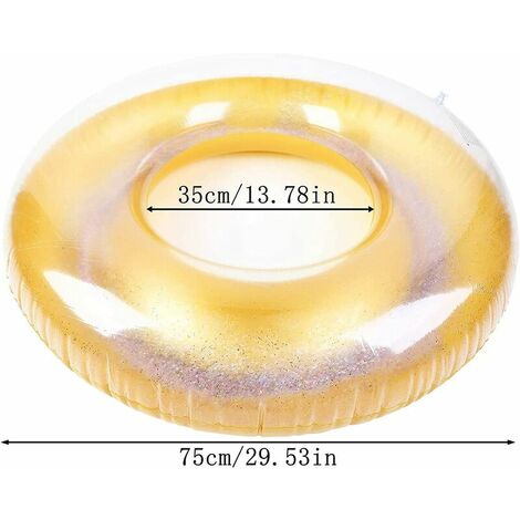 Bouée De Natation Gonflable à Paillettes – Violette 50,8 Cm – Pour Piscine, Plage, Été – Plaisir Enfants Et Adultes