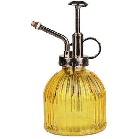 Pulvérisateur Plantes, Vaporisateur Plante Style Vintage, Arrosoir Pulverisateur de Jardin Pression pour Plantes Bonsai Fleurs Outils Jardinage Yelloe Le Nettoyage Jardin Intérieur(Jaune) (1/5)