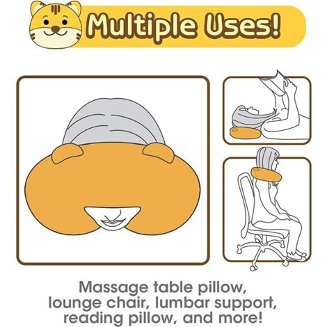 Oreiller De Voyage U Mousse Mémoire Forme Animal Dessin Animé 30x30cm - Confort Cou Pour Avion Train Voiture Enfants Et Adultes