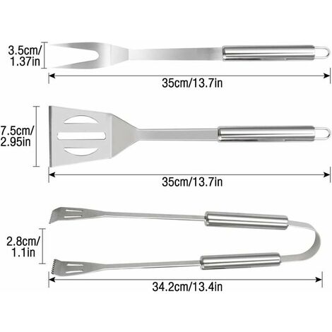 Lot 28 Accessoires Barbecue En Inox – Kit Complet Avec Mallette Aluminium – Cadeau Parfait Pour Grill Master