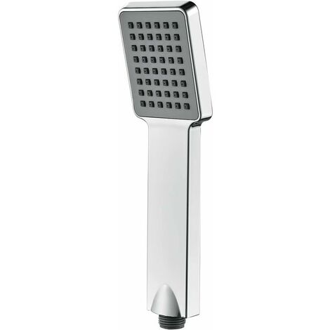 Pommeau de Douche Economie Deau Pression- Douchette Universelle Interface 1/2 Pouce, Douchette Douche Salle de Bain Facile à Installer et à Nettoyer, Pommeau Douche Carré, Chromés - Argent (1/5)