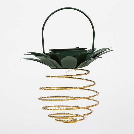 Lanterne Solaire Lumière ，Lampe à Ananas en Fer Forgé Solaire Décoration De Cour Extérieure Paysage Lampe De Fil De Cuivre LED Guirlande Lumineuse étanche Jardin Cour Décoration Lampe Suspendue-30ld，2 (1/5)