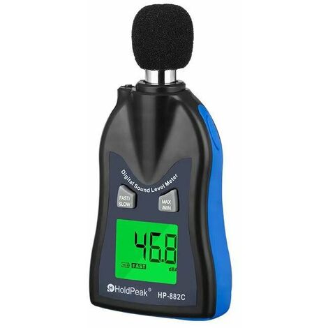 Sonomètre 30130dBc Decibelmetre avec Pondération Temporelle RAPIDE/LENTE,Fonction de Maintien Maximum,Arrêt Automatique,Rétroéclairage 1 pcs(Batterie Incluse) (1/5)